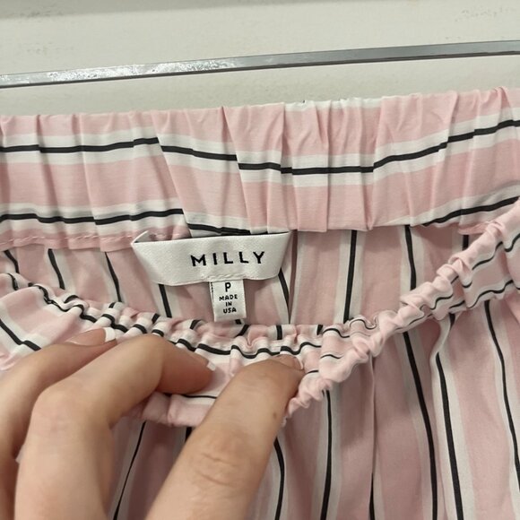 Milly Pink & White Stripe Off the Shoulder Blouse Size Small - Picture 3 of 6